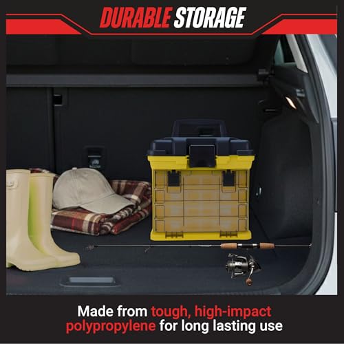 Stalwart Portable Tool Box Small Parts Organizer, Yellow - color: Yellow