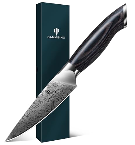 Kitchen Paring Knife 4“, Japanese Powder Steel 63 HRC - size: 4"