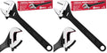SEDY 12-Inch Adjustable Wrench, Black Oxide Finish Wide Jaw Spanner with Inch/Metric Scale, Premium Drop Forged Steel for Automotive Plumbing and Household Repairs (Pack of 2) - size: 12 Inch (Pack of 2)
