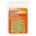 INDOROD #10 x 3/4" Truss Head Phillips Wood Screw (75 Pack), Brass Plated Screws, Self Tapping Wood Screws, Modified Truss Head, Brass Screws for Wood, 10 x 3/4 Inch, Gold - size: #10 x 3/4"