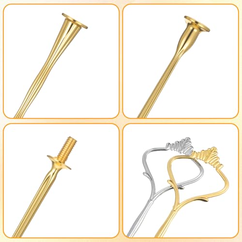 Tucnoeu 5 Sets of 2 Tiered Tray Hardware Kit - Cake Stand Hardware Tiered Tray Plate Hardwares Kit for Serving Dessert Cupcake Dish Food(3 Gold, 2 Silver) - color: 1