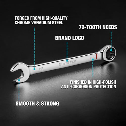 DURATECH 32-Piece Ratcheting Combination Wrench Set - size: Metric&SAE(32 PCS)