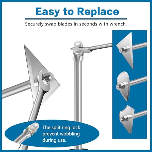 DEKEones 8-Inch Paint Shave Hook Scraper, Stainless Steel Paint Shaver with Replacement Blades (Triangle + Combination + Heart), Painting Scrapers & Paint Remover Tool for Home Improvement