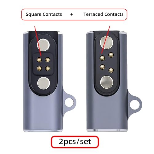 2pcs/lot Magnetic Charging Adapter USB Type-C to Pitch 2.5mm with 4-Pin Terraced Square Contacts Compatible with Bone Conduction Headphone - style: Pitch 2.5mm