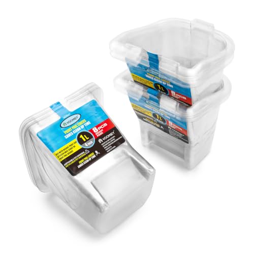 VOOMEY 24PCS Paint Pail Liners, Plastic Disposable Bucket Liner Set for Paint Cups,Holds Up to A Quart of Paint or Stain(Only Applicable to VOOMEY 4 inch Handheld Paint Cup) - size: 24 Pcs Paint Pail Liners