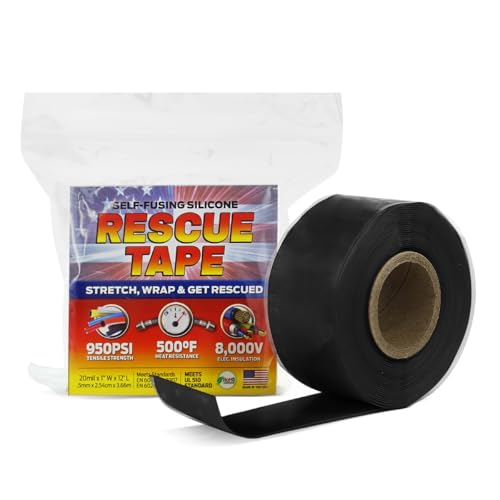 Bond It Rescue Tape, Self-Fusing Silicone Repair Tape, 1 in x 12 ft, Black - color: Black, size: 1" x 12' x 20mil