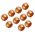 PATIKIL 8mm (5/16 Inch) Tube OD Compression Sleeves Ferrules, 5 Pack Copper Ferrule Fitting Compression Fitting Assortment Kit for Air Water Gas - size: 8mm