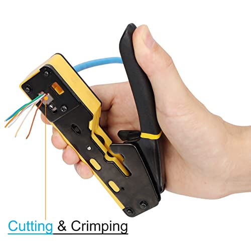 Solsop Pass Through RJ45 Crimp Tool Kit Ethernet Crimper