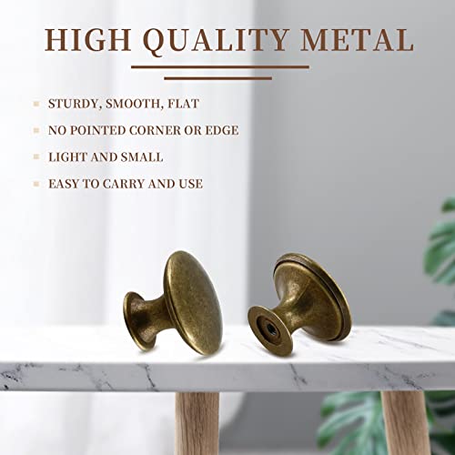 Brass Cabinet Knobs 1.18" Diameter, 6 Pcs - color: Brass, size: 6 Pack