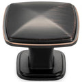 KOOFIZO 10 Pack Oil Rubbed Bronze Cabinet Knobs Square Single Hole Pull K02 - color: Oil Rubbed Bronze, size: Knob 1 - 10Pcs