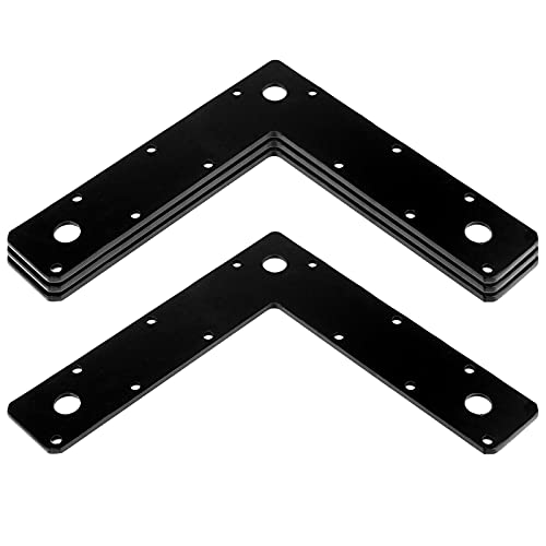 4 Pack Flat Corner Brace,L Shaped Mending Plate,9"x9" - size: 9" x 2-1/8"