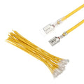 MECCANIXITY 30Pcs 4.8mm Female Spade Crimp Terminal with 20cm Wires - color: Yellow, size: 4.8mm, 20cm L