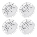 4pcs Small Circular Bubble Spirit Levels - [12mm Diameter 6mm Thickness] Mini Round RV Level Leveling Tools for Travel Trailer Turntable Camera, White - color: White, size: 12mm x 6mm