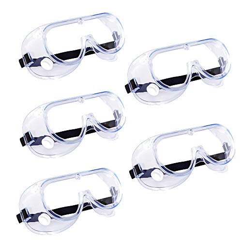 5 Pack Safety Goggles, Protective Safety Glasses, Soft Crystal Clear Eye Protection - Perfect for Construction, Shooting, Industrial, and More - color: 5 Pack