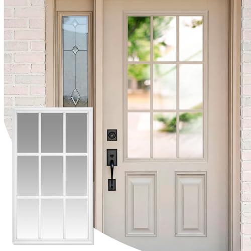 Pushglossy 22 x 36 Entry Door Glass Insert with Low-e Glass - size: 22 x 36, style: 9 Lite