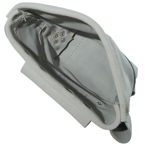Klein Tools 5416L Tool Pouch, Leather Bull-Pin and Bolt Bag, Tunnel Loop Connection, Reinforced Bottom, 5 x 10 x 9-Inch - size: 1 Count, style: Leather