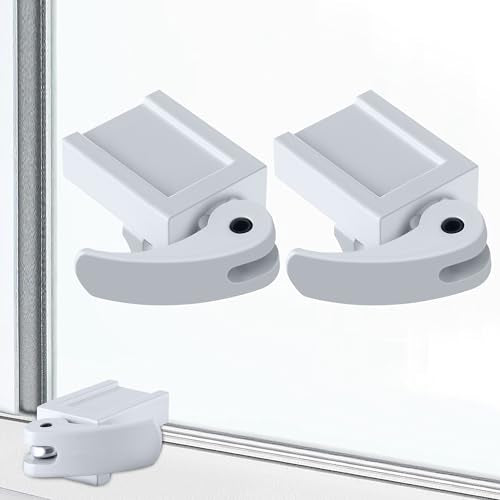 2 Pack Window Locks, Diecast Durable Design, Compatible with Horizontal and Vertical Window, Fit 1/16 inch(0.16cm) up to 1-3/16 Inch Short Version Wide Rail Easy Installation Enhanced Safety - size: 1-3/16 Inch Short Version