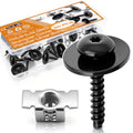 mankk 50PCS M4.2-1.41 (#8) Fender Liner Splash Shield Bolt Screw and Clips GM Fender Liner Screws 11548270 11609952 - color: Black-M4.2-1.41 (#8) Kit