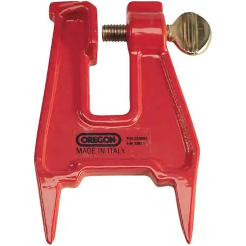 Oregon Filing Vise Pocket Stump Vise for Filing Chainsaw Chains, Provides Secure Set-up on Any Tree Stump (26368A), Red - size: 1