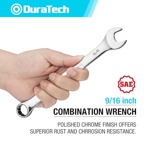 DURATECH 9/16" Combination Wrench, SAE - size: 9/16"