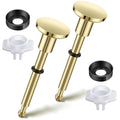 Enhon 2 Set Tub Spout Diverter Repair Kit (Polished Brass, Classic) | Includes 2 x Diverter Valve Stems, 2 x Cup Seals and 2 x Gates, Bathroom Shower Bathtub Leaky Faucet Repair Replacement Parts - color: Polished Brass