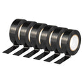 6 Rolls Black Electrical Tape 19mm x 18m Strong Adhesive PVC Insulation Tape for Insulating Repairing and Protecting Electrical Wires - color: six black