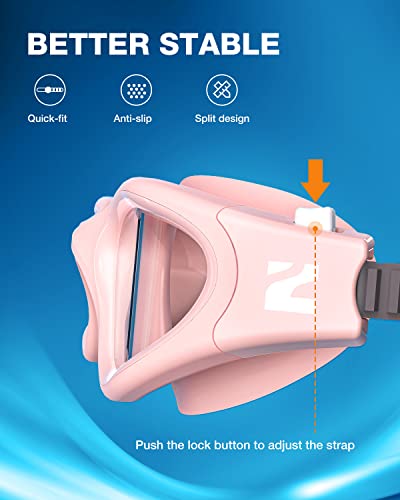 ZIONOR Swim Goggles, G1 SE Swimming Goggles Anti-Fog for Adult Men Women - color: A4-clear Lens Pink Frame