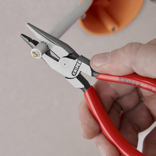 Knipex Tools 08 21 145 6" Needle Nose Combination Pliers, - style: Plastic Coated Handles