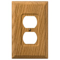 Amerelle 4025D Carson Wallplate, 1 Duplex, Wood, Light Oak, 1-Pack - size: 1 Duplex