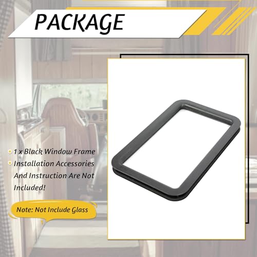 KUAFU Plastic (ABS) Entry Door Window Frame RV Trailer Camper Universal