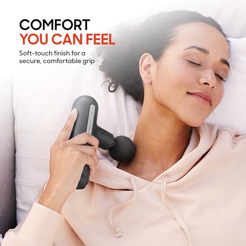 Sharper Image Powerboost Move Mini Percussion Massage Gun, Powerful & Quiet - color: Gunmetal Grey