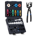 OMT 26pc Fuel Line Disconnect Tool Set With Fuel And AC Disconnect Pliers - color: Black