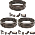 Wicker Repair Kit, Mottled Dark Brown, Polyethylene Material for Patio Furniture Repair, 130ft, High Strength (Pack of 3) - color: Mottled Dark Brown, size: 0.55 Lbs (Pack of 3)