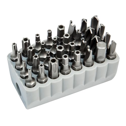 Klein Tools 32525 Tamperproof Bit Set, 32-Piece, Magnetic, TORX, Hex, Spanner, TORQ, Triwing Screwdriver Bits - style: Tamperproof