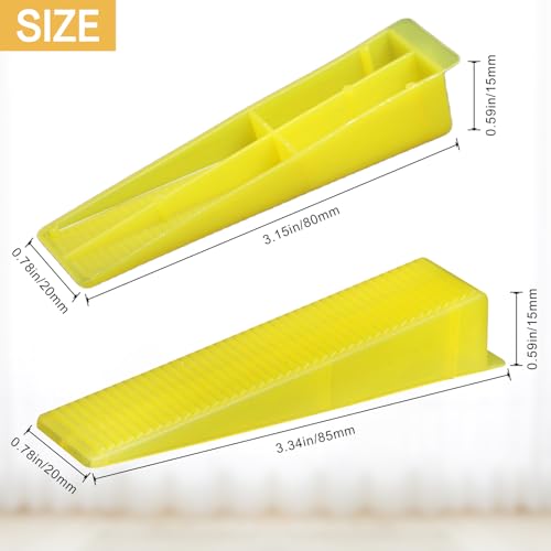Storystore 1000pcs Reusable Tile Wedges for 1/8", 1/16", 1/32" Tile Spacers - size: 1000