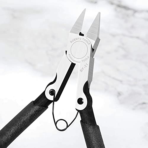 BOENFU 5 inch Flush Cutters Precision Wire Cutters Wire Snips - color: 5 Inches