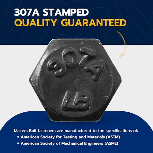 3/8 x 1-1/2 (50 Pack) Lag Screw Kit, 50 Screws and 50 Washers, Ceramic Black Ruspert Coating for Exterior Use, Meets ASTM A307 and ASME B18.2.1, Industrial/Commerical Grade by Makers Bolt - size: 3/8 x 1-1/2