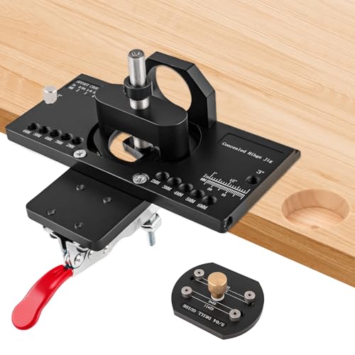 Cabinet Hinge Jig, 35mm Metal Concealed Hinge Jig with Dust Vacuum Adapter