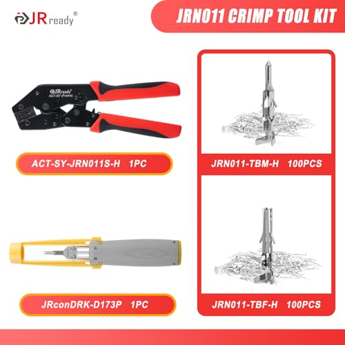 JRready ST6545 Mini-Fit Jr. Ratchet Crimper Pin Extractor Tool Kit with 100Pairs Terminals 18-24AWG Electrical Automotive Wire Pin and Socket Standard Molex 4.2mm Pitch - color: Mini-fit Jr. Crimp Tool Kit