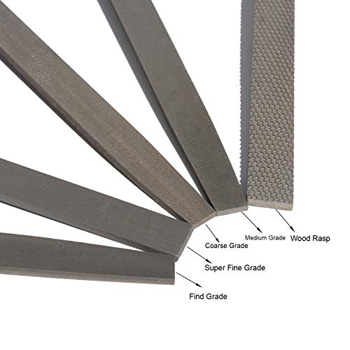 ASNOMY Heavy Duty 8“ Steel File and Rasp Set with Rubber Handles，High Carbon Steel Rasp & Flat Metal File for Wood, Metal, Steel, Plastic