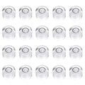 HARFINGTON 20pcs Small Circular Bubble Spirit Level 10x6mm,White/Black - color: White/Black, size: 10x6mm