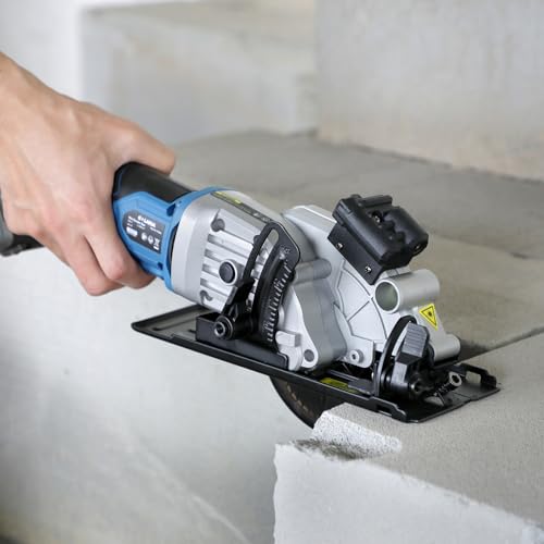 20V Cordless Mini Circular Saw 2.0Ah Compact Saw with Laser Guide - style: Cordless 2A