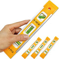 9 Inch Torpedo Level Magnetic, Shock-Proof Small Level Tool with 45/90/180 Degree Bubble Vials, Aluminium Alloy Frame, V-Groove and Magnet Track（3PCS） - style: 9″-3pcs
