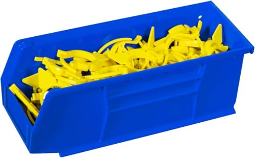 Akro-Mils 30224 AkroBins Plastic Storage Bins, 11"x 4"x 4", Blue, 12-Pack - color: Blue
