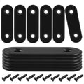 12 Pcs 2 Inch Black Straight Brackets, Stainless Steel Brace - size: Black, 2" x 0.6"