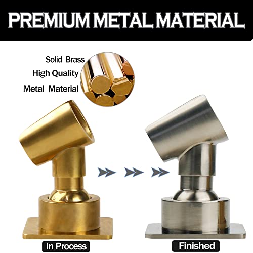 Shower Head Holder Handheld Shower Wand Bracket Adhesive Shower Wall Mount Holder Brass Shower Spray Holder Brushed Nickel, Drill Free Glue Installation - color: Brushed