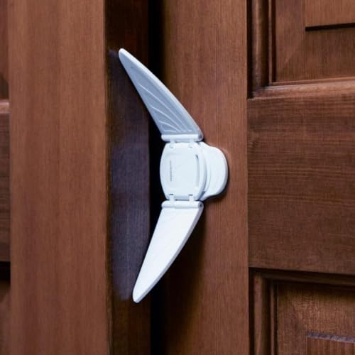 Toddleroo by North States - Sliding Door & Window Lock for Baby Proofing: Sliding Door Lock for Child Safety - White,(Pack of 6) - size: 1 Count (Pack of 6)