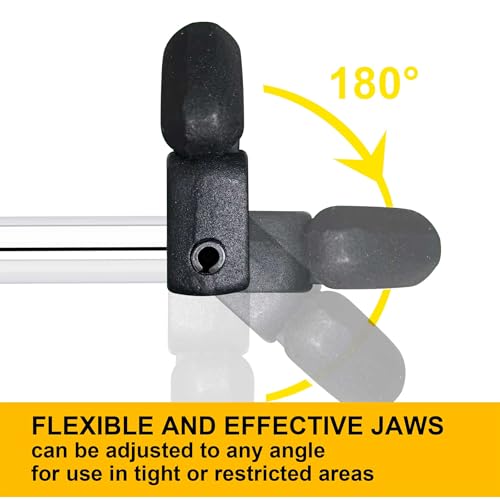 Hanpex 11-Inch Adjustable Basin Wrench for 3/8'' to 1-1/4'' with Spring-loaded Jaw, Sink Wrench for Tight Space Use