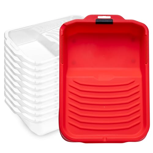 Mister Rui Paint Tray, 11 Pack, 9 Inch Paint Tray with 10 Liners - size: 9 Inch, 11 Pack