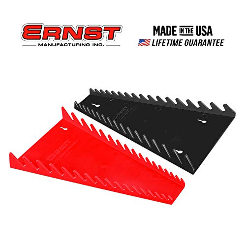 ERNST 16-Tool Wrench Trays, Standard Red and Reverse Black (8531) - color: Red and Black, size: Standard and Reverse, style: 16 Tool